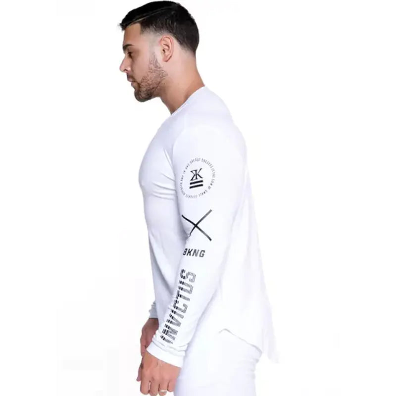 Men's Long Sleeve Sports T-Shirt for Autumn and Winter