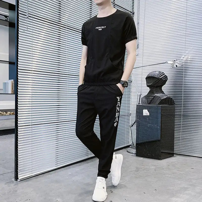 Men's Ice Silk Short Sleeve T-shirt for Sports