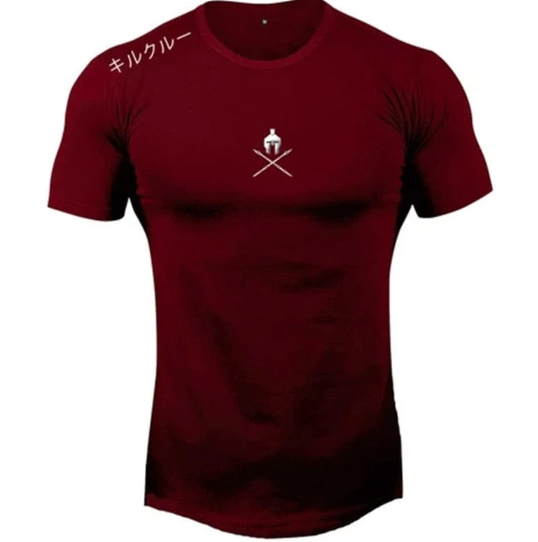 Men's Quick-Dry Round Neck Gym Shirt for Summer Sports