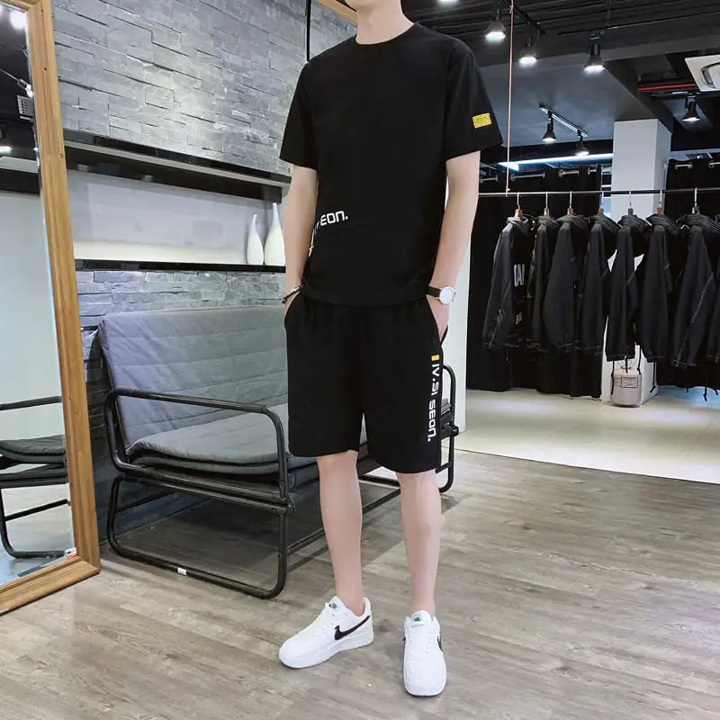 Men's Ice Silk Short Sleeve T-shirt for Sports