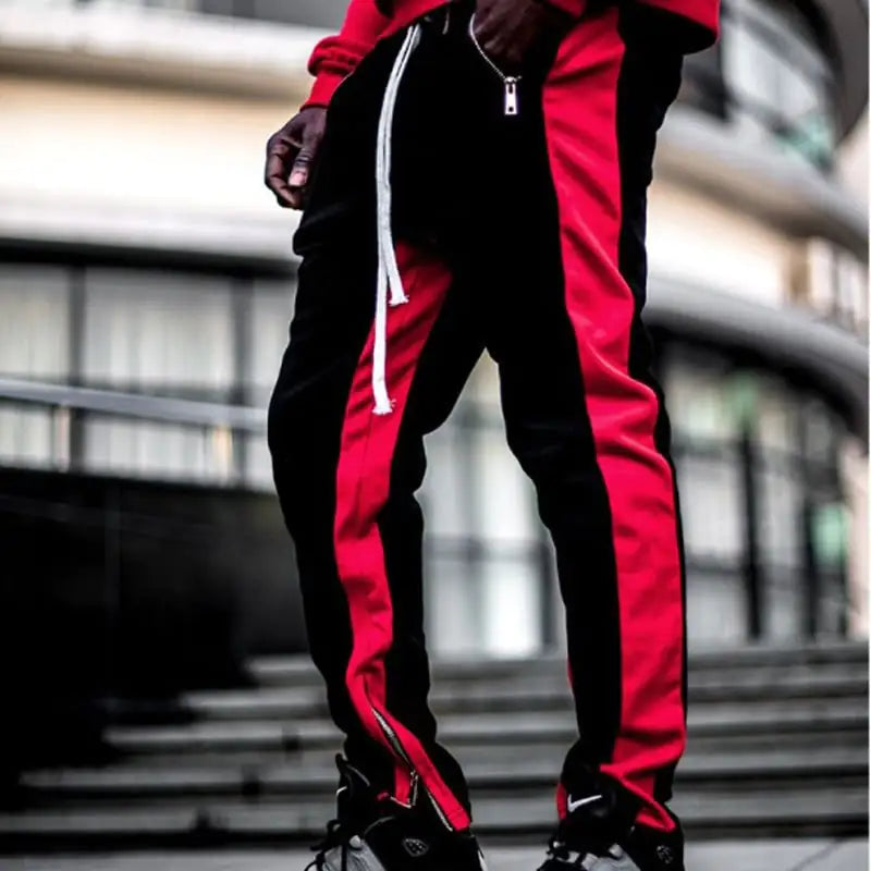 Trendy Men's Fitness Trousers with Zipper Pockets