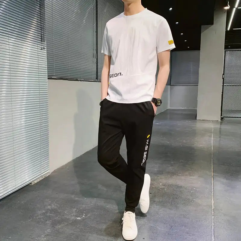 Men's Ice Silk Short Sleeve T-shirt for Sports