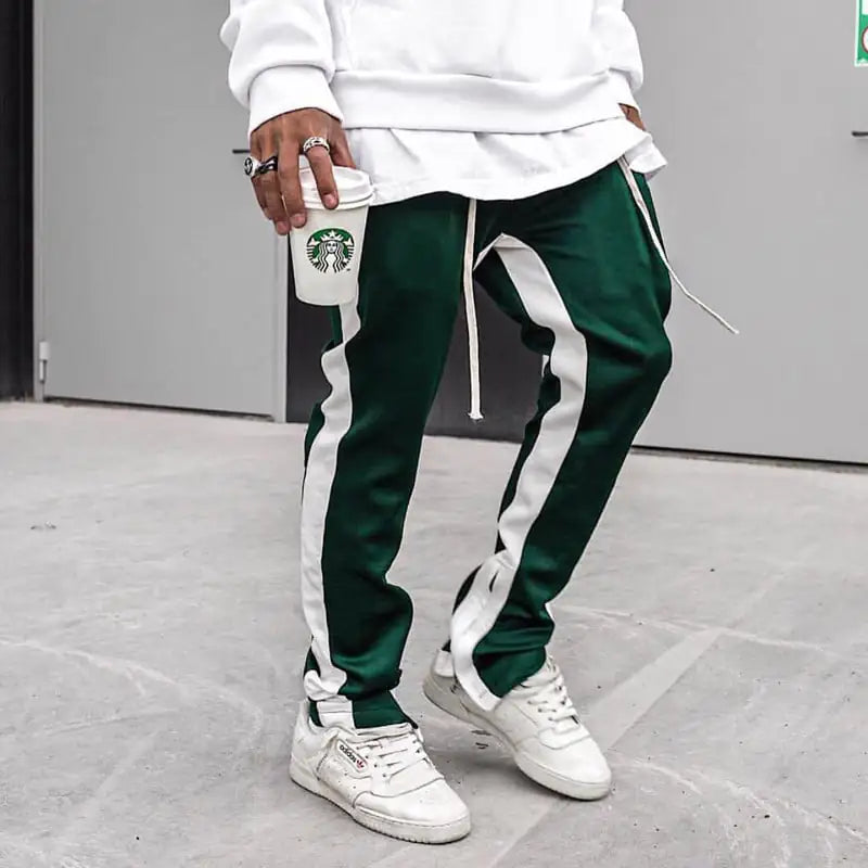 Trendy Men's Fitness Trousers with Zipper Pockets