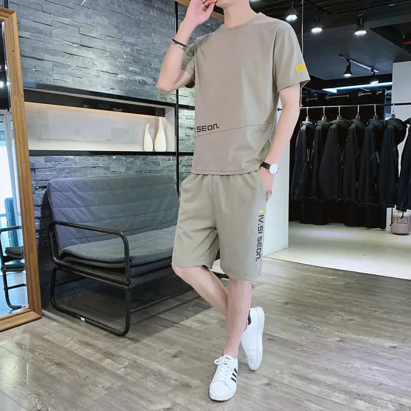 Men's Ice Silk Short Sleeve T-shirt for Sports