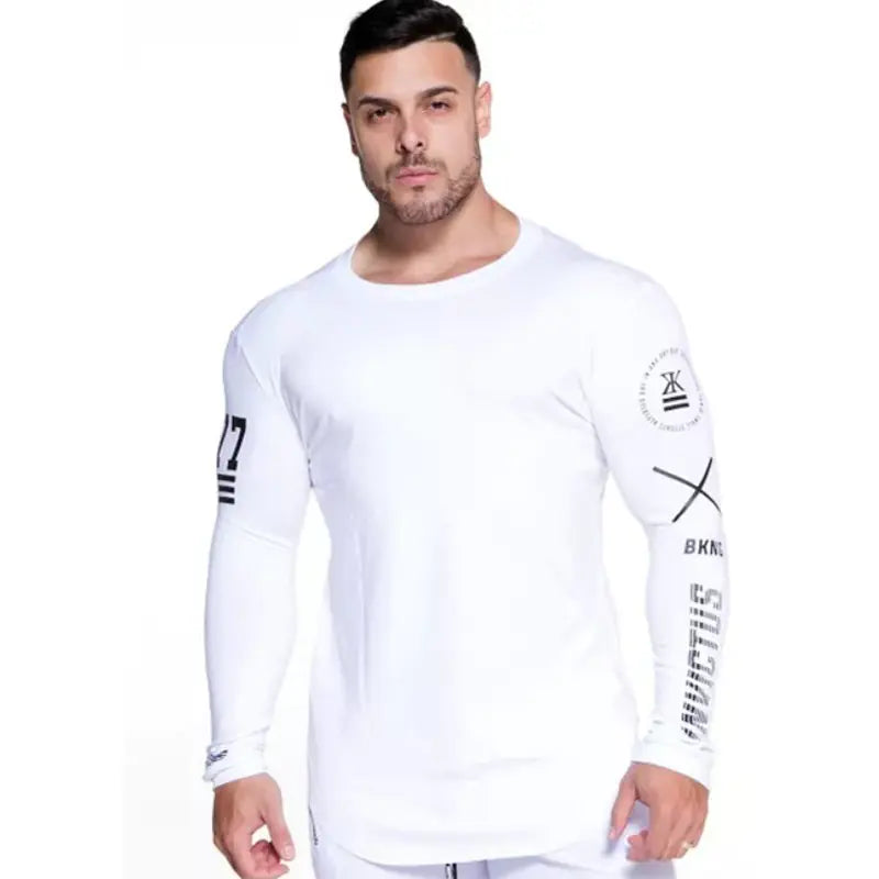 Men's Long Sleeve Sports T-Shirt for Autumn and Winter