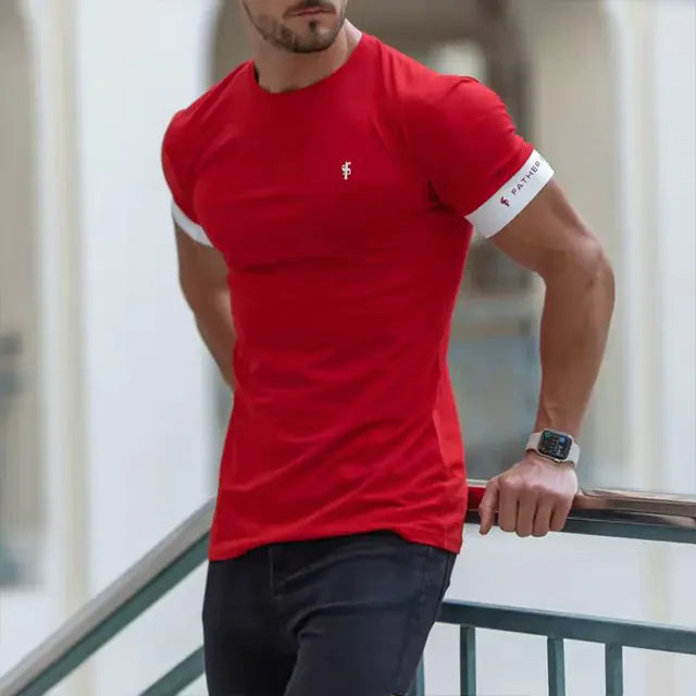 Men's Summer Leisure Sports Fitness T-Shirt